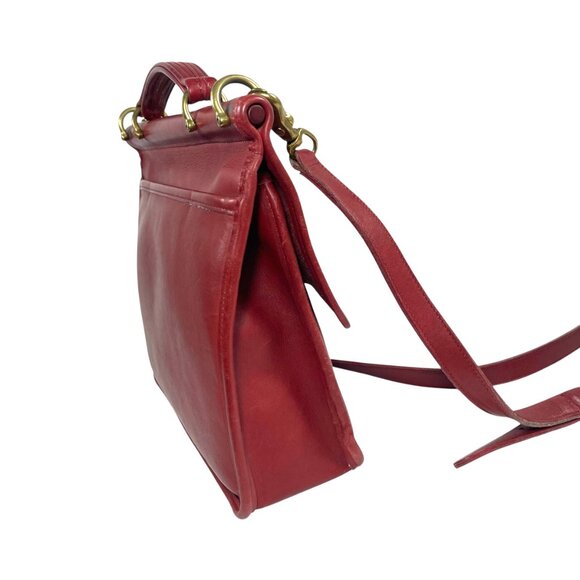 Vintage 9927 Coach Willis Red made in United States Leather Handbag - Picture 14 of 16